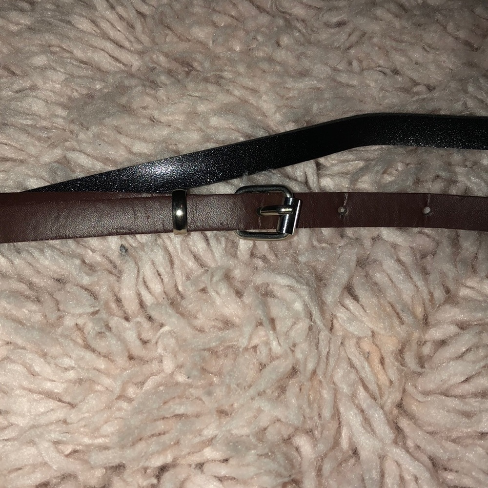 Faux brown leather belt sz XS